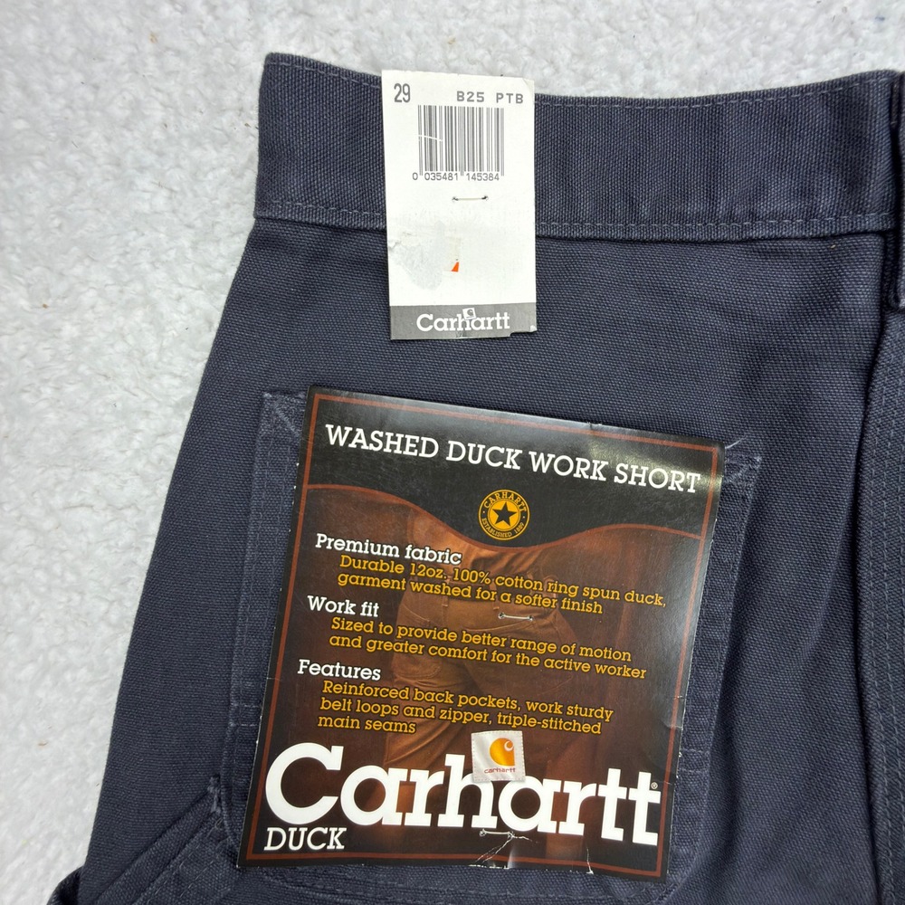 Carhartt Washed Duck Work Shorts Mens 29 B25 PTB Petrol Blue‎ NWT NOS